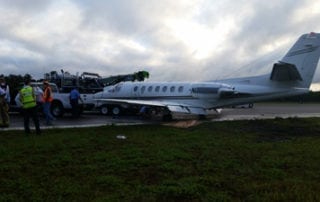 Corporate jet incident