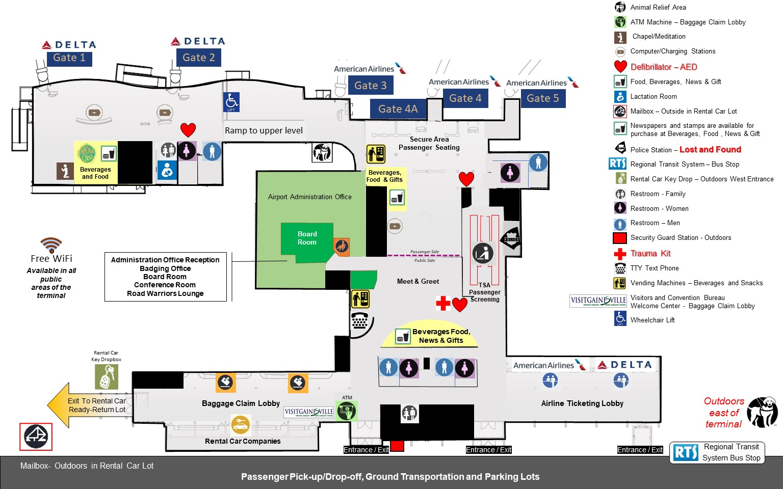 Terminal Map - Gainesville Regional Airport