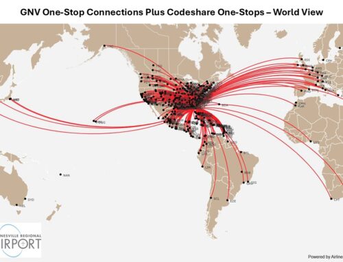 GNV to the World: Nonstop to Four Major hubs; One Stop to 341 Destinations Around the Globe!